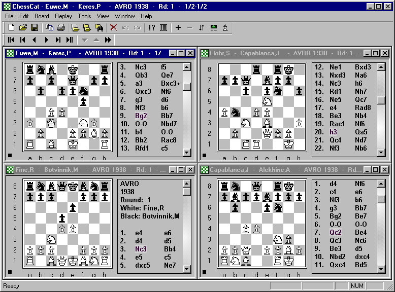 [IMAGE: Multiple open games tiled.